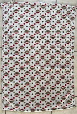 Baby Starters Calcetín Cara de Mono Rojo Marrón Punto Peluche Manta Lovey Foto 1 de 4