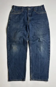 Jeans vintage Levi’s 550 zip fly lavaggio medio denim taglia 36 x 30 - Foto 1 di 14