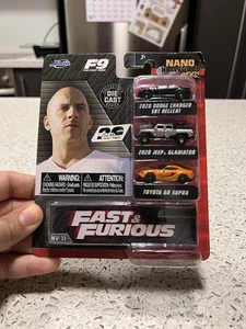 Jada 2020- Fast & Furious- F9 The Fast Saga- Nano Hollywood Rides- 3Pack-Diecast - Bild 1 von 9