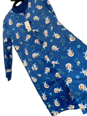 Bata de terciopelo para niños jóvenes talla grande espacio MWT azul Foto 1 de 4