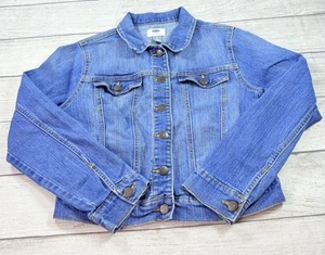 Old Navy Girls Denim Jean Jacket Long Sleeve Medium Wash Size XL (14) - Picture 1 of 6
