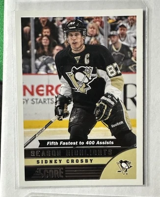 2013-14 Score Hockey SIDNEY CROSBY Season Highlights #589 Pittsburgh Penguins - Image 1 of 2