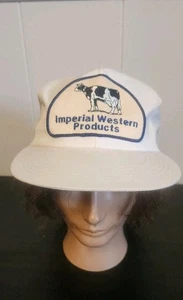 De colección Imperial Western Products Alimentación Granja Parche Sombrero Snapback K-Products Vaca - Imagen 1 de 10