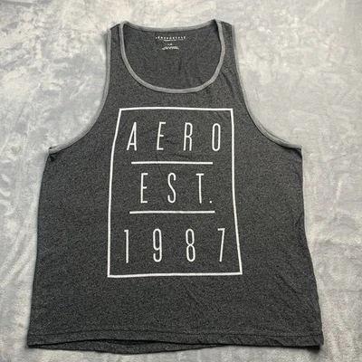 Camiseta sin mangas Aeropostale para hombre L camisa de gimnasio gris Foto 1 de 4