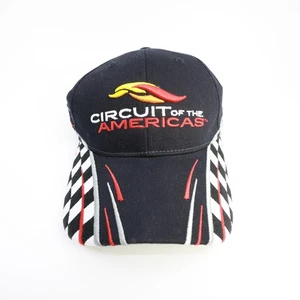 Circuit of the Americas Hat Cap Strap Back Youth Black Red Checkered Racing - Picture 1 of 11