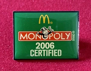 McDonalds Monopoly 2006 Certified Pinback Button Pin - Picture 1 of 2