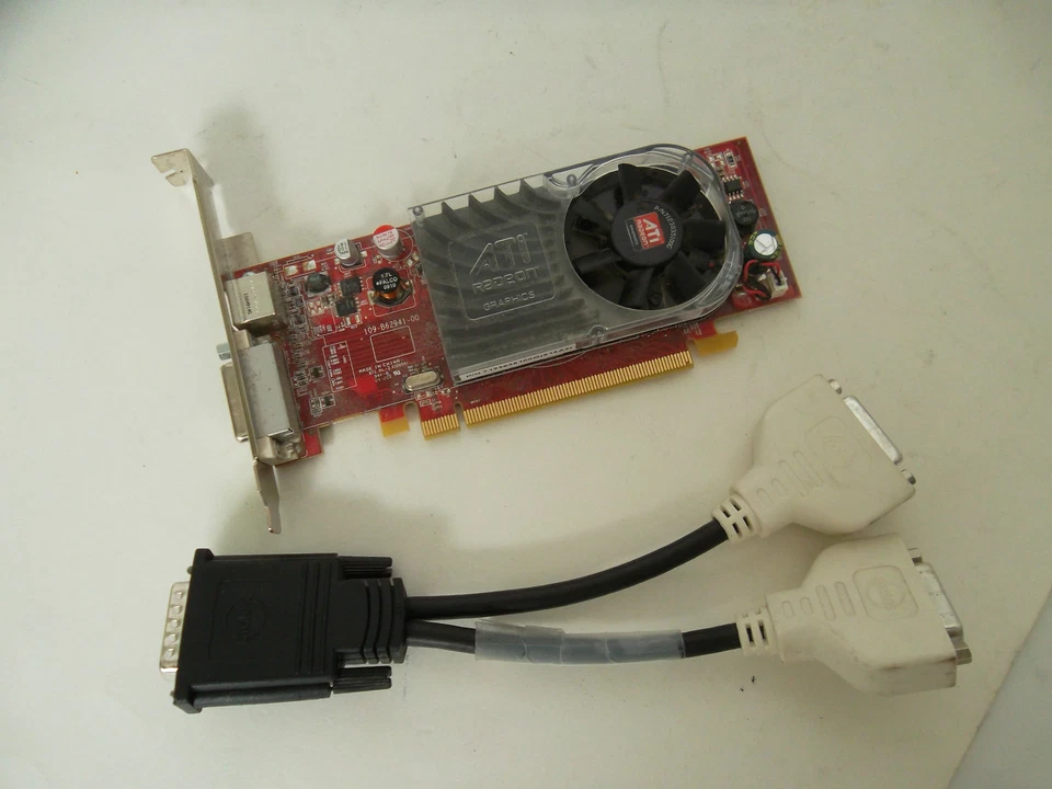 Dell ATI Radeon HD 3450 PCIe Graphics Video Card 256MB DDR2 DMS-59 TV-Out X398D - Image 1 of 4