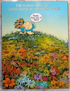 American Greetings Ziggy Plaque Vtg 1983 Stand Hang Decor Mother Garden Flowers - Picture 1 of 7