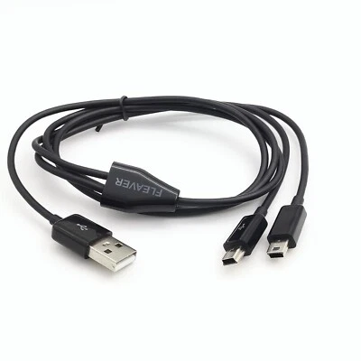 FLEAVER 1m 3ft 2 in 1 Dual Mini USB Splitter Cable Power 2 Mini USB Devices - Image 1 of 4