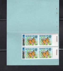 Seychelles 1979 5R Folleto Estampillas PARES (SIN BLOQUES) Grapas del lado derecho SG SB1 - Imagen 1 de 2