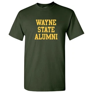 Wayne State University Warriors Basic Block Alumni Collegiate T Shirt - Forest - Picture 1 of 7
