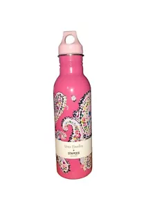 VERA BRADLEY STAINLESS STEEL WATER BOTTLE 25 Oz. Wildflower Paisley Fuchsia NEW - Picture 1 of 4
