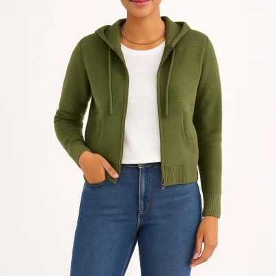 Sudadera con capucha Cabi 2025 Hudson oliva para mujer nueva con etiquetas, estilo 6658, XS-XXL, envío gratuito Foto 1 de 2