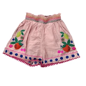 Mini Boden Smocked Waist Lined Shorts size 6 Years Embroidery - Picture 1 of 6