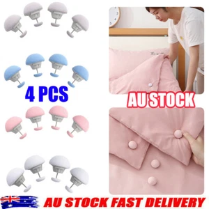 4pcs Mushroom Quilt Holder Macaron Non-slip Quilt Blanket Clip One Key to UnloOD - Picture 1 of 18