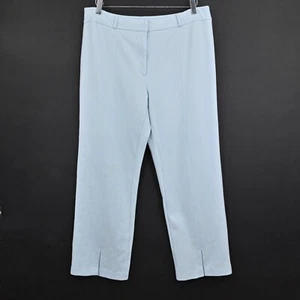 J MCLAUGHLIN Womens Pants Size 12 Light Blue Slit Hem Stretch Crop High Rise - Picture 1 of 13