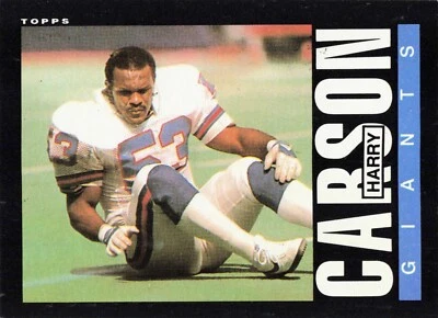 1985 Topps Football Harry Carson New York Giants #114 - Image 1 of 2