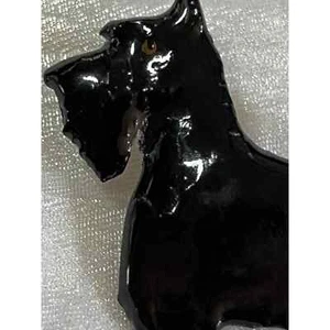 Vintage GG Harris Fine Pewter Scotty Dog Pin Brooch Painted Enamel 1997 - Picture 1 of 8