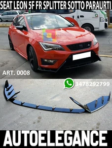SEAT LEON 5F SPOILER FR SPOILER DEBAJO PARACHOQUES DELANTERO ABS NEGRO SPLITTER - Imagen 1 de 13