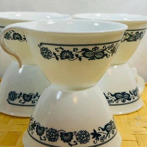 Corelle Blue Onion Old Town Hook Handle Coffee Cup Mug Tea Set of 6 Six - Picture 1 of 12
