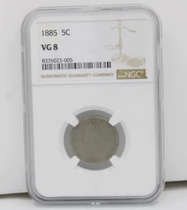 1885 5C NGC VG 8 Liberty Nickel Coin - Picture 1 of 4