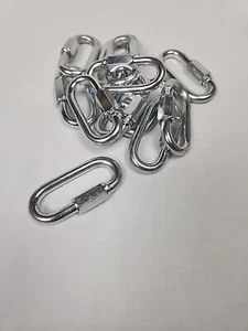 12 Pack Of 5/16 in. Zinc-Plated Quick Link Chain Attachment Accessory 1,540 Lbs. - Picture 1 of 5