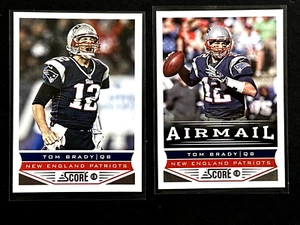 2013 PANINI Score Tom Brady Airmail #239 & #123 Patriots - Picture 1 of 2