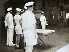 1941 WWII USS Minneapolis US Navy Captain Lowry at Celebration Snapshot Photo
