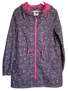 Weird Fish Rain Coat Full Zip Hooded Lightweight Purple Multi Size 10 NWOTs - Picture 1 of 12