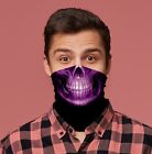 Purple Grim Reaper Skull Snood Neck Tube Neck Warmer Facemask