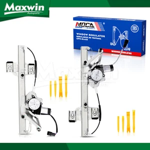 2x Front L&R Power Window Regulator Motor Assembly Fit 00-05 Buick LeSabre 3.8L - Picture 1 of 8