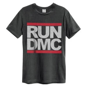 RUN DMC Logo Amplified  Vintage Charcoal T Shirt - Picture 1 of 1