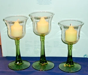 PartyLite Radiant Glow Stiel Trio oliv, Teelicht Votivkerzenhalter P7998 - Bild 1 von 4