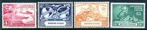 British Honduras 137-140, hinged, UPU-75 1949 Plane Ship Hemisphere Globe - Picture 1 of 1