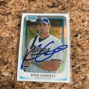 Kyle Gaedele Signed 2011 Bowman Draft Chrome Rc Auto San Diego Padres Refractor 