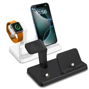 3in1 Ladegerät Schnelladestation Dock Für Apple Watch 10 9 Air Pods iPhone 16 15 - Zdjęcie 1 z 14
