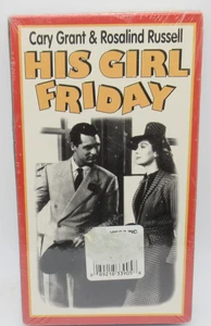 HIS GIRL FRIDAY VHS VIDEO MOVIE, CARY GRANT, ROSALIND RUSSELL, B&W 1994 ALPHA - Picture 1 of 2