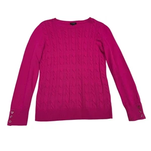 Talbots Women's Cable Knit LS Pullover Sweater Top Lambs Wool Blend, Size S - Picture 1 of 8