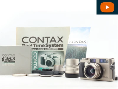 Cámara fotográfica de dos lentes [COMO NUEVA] CONTAX G2 35 mm en caja con 45 mm 90 mm de JAPÓN Foto 1 de 4