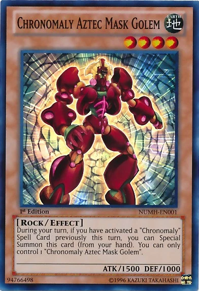 Chronomaly Aztec Mask Golem - NUMH-EN001 - Super Rare - 1st Edition - Moderately - Image 1 of 1