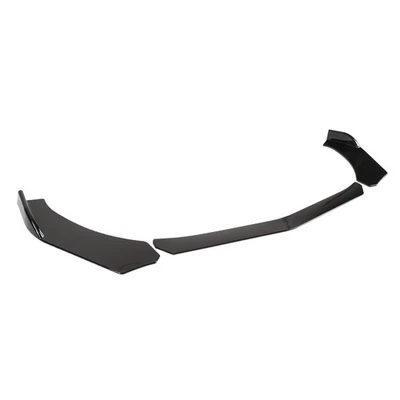 Fits Universal Glossy Black Front Bumper Lip Spoiler Splitter Body Kit 3Pc Foto 1 de 4
