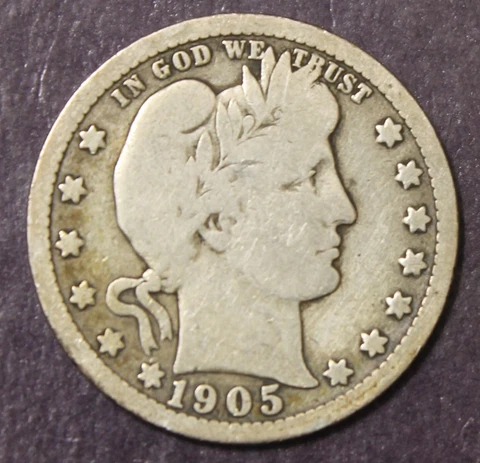 1905 Barber Quarter VG......................Lot 167 Cover