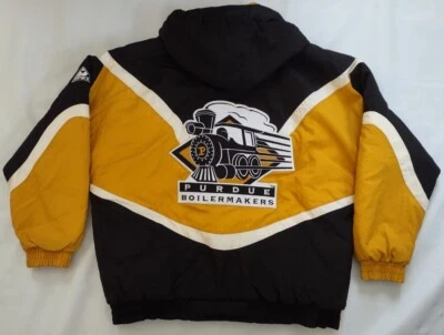 VINTAGE RARE APEX ONE PURDUE BOILERMAKERS FULL ZIPP WITH HOOD WINTER JACKET SZ L - Image 1 of 4