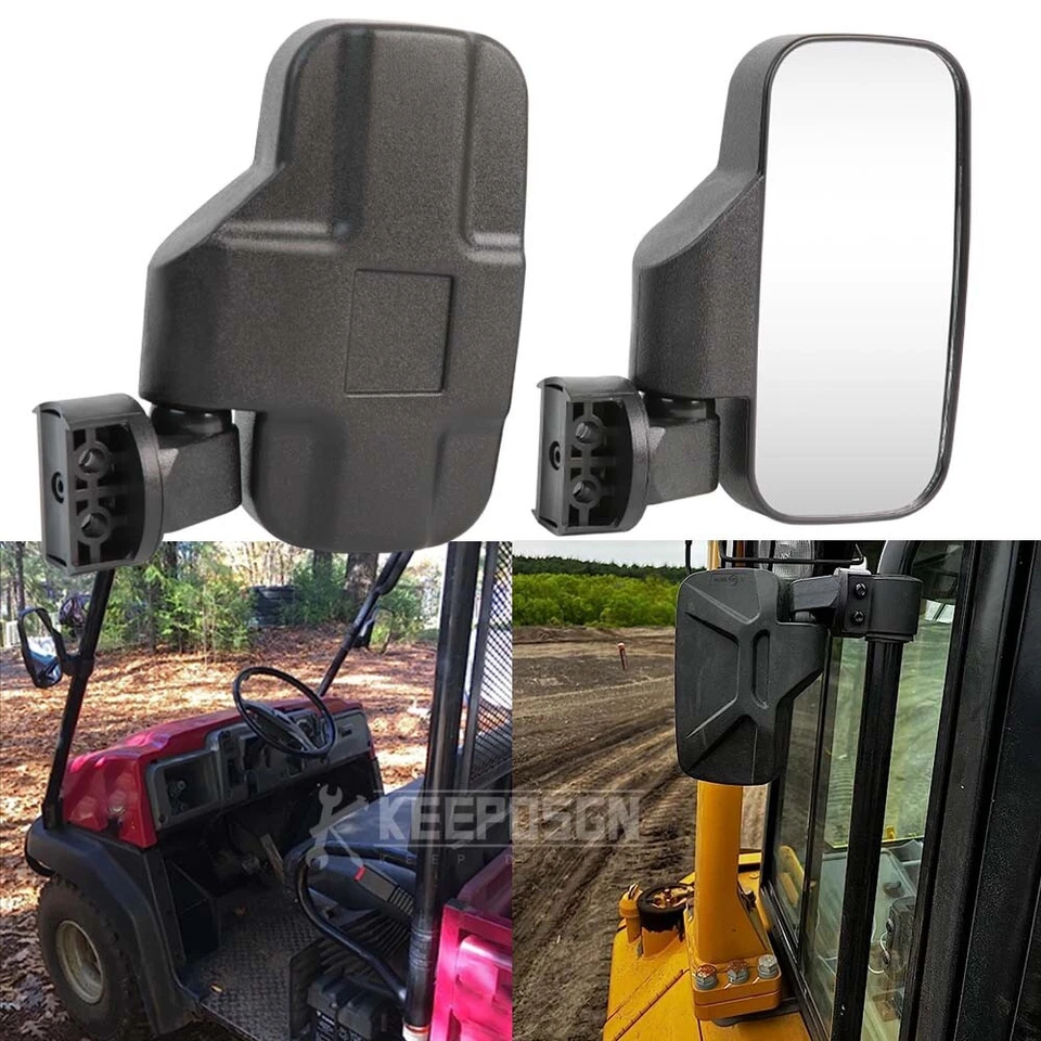 Широкие боковые зеркала заднего вида UTV с зажимом для Kawasaki Mule 3000 3010 4000 4010 - Изображение 1 из 4