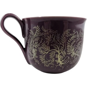 Vintage Starbucks 2004 Holiday lila gold Blumen Keramik Espresso Becher Tasse * Mängel - Bild 1 von 13