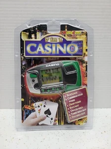 Ecoman MicroGear 7in 1 Casino Handheld Electronic 2003 Blackjack Poker Slots NEW - Picture 1 of 2