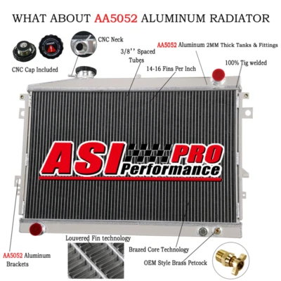 2 Row Radiator FOR 1985-1996 Mazda Bravo B2600 UF EFI /Ford Courier PC 2.6L MT - image 1 of 4