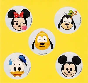 10 Emoji Topolino - Adesivi Grandi - Minnie Mouse, Plutone, Pippo, Paperino - Foto 1 di 1