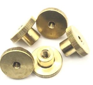 Fabory Brass Knurled Nuts,High Type DIN 466, M6 x D24mm x H10mm CU3. Pack of 5. - Picture 1 of 5