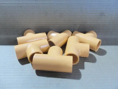 NEW SPEARS LOT OF 6 4201-007 3/4" TEE SOCKET SPRINKLER FITTING CPVC  AK - Image 1 of 4